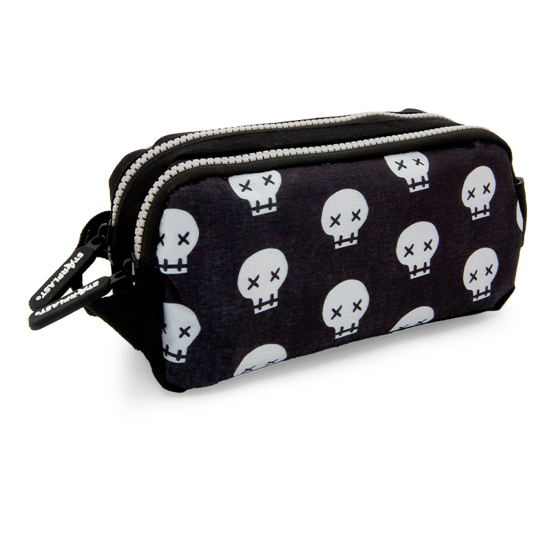 Estuche 2 cremalleras Calaveras