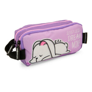 Estuche 2 cremalleras Conejito