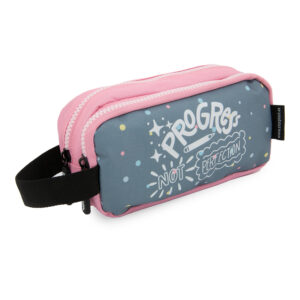 Estuche 2 cremalleras frase