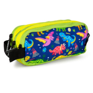 Estuche 3 cremalleras Dinosaurio