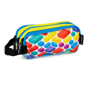 Estuche de 3 cremalleras bloques construcción