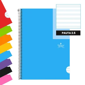 cuaderno de tapa forrada de colores