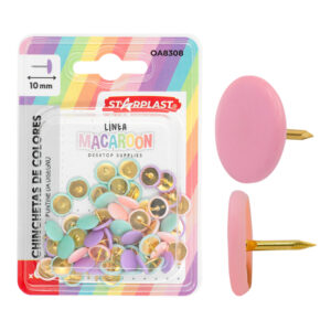 chinchetas de colores pastel