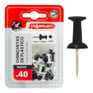 chinchetas blancas y negras