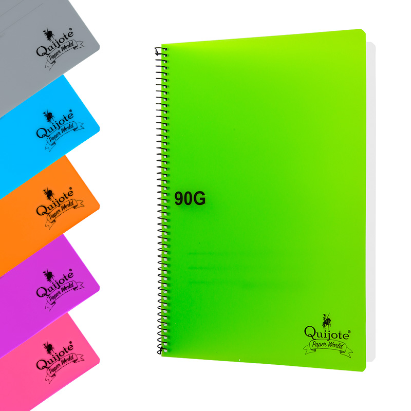 cuaderno tapa plástico