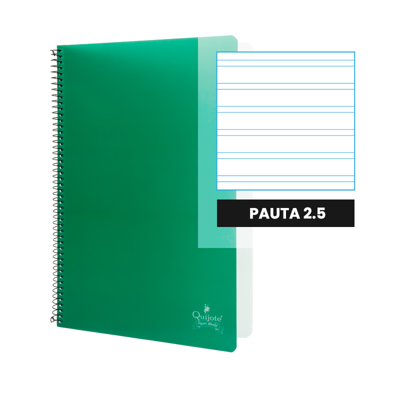 cuaderno tapa plástico