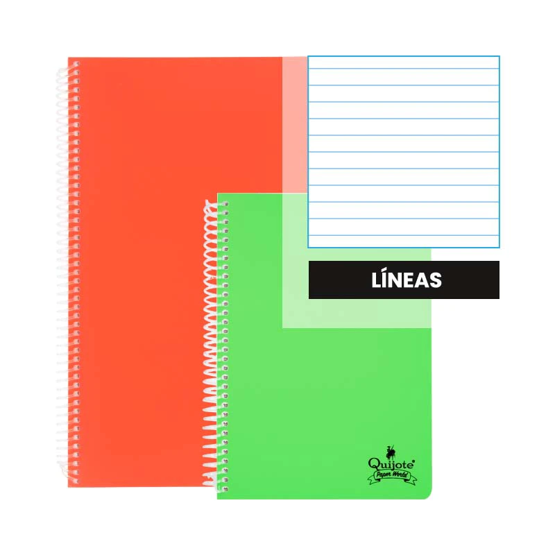 cuaderno tapa plástico