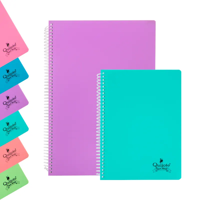 cuaderno tapa plástico