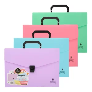 Maletín A4 pastel
