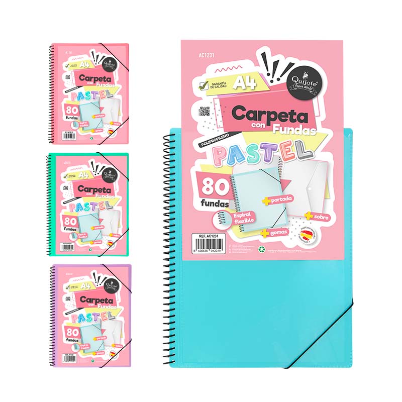 carpeta con 80 fundas